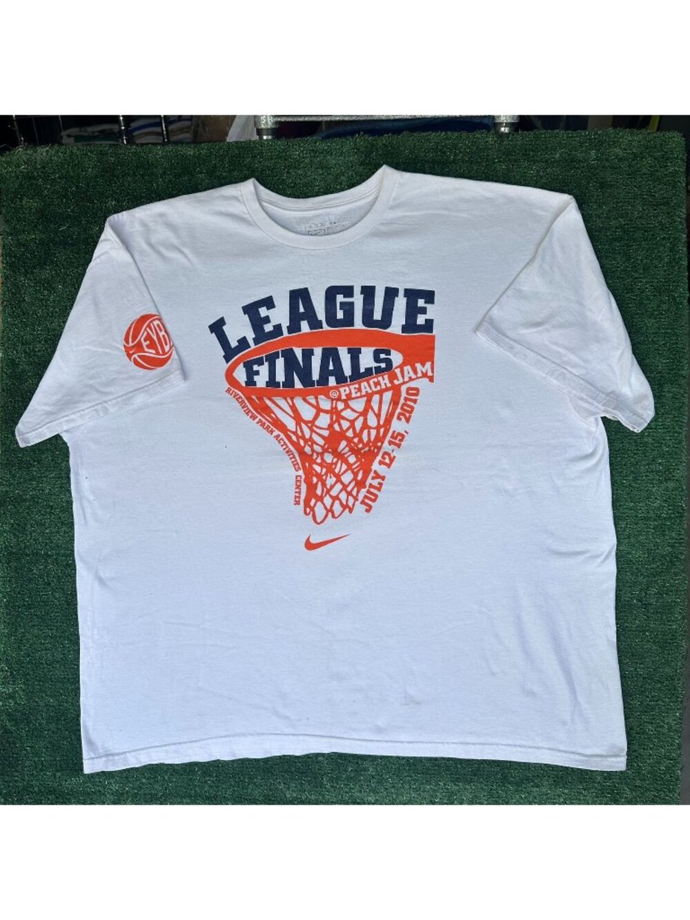 Nike EYBL Peach Jam 2010 T-Shirt White 3XL Elite Youth Basketball League Finals